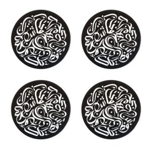 سيت قاعدة كوب 4 قطع - أسود - Black
