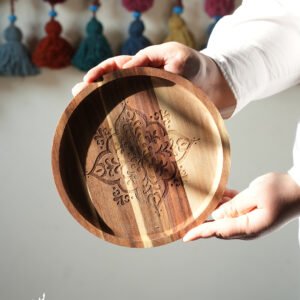 صحن (صينية) خشب - متوفر بـ 3 أحجام - صغير - Small