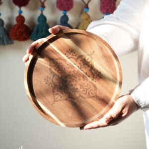 صحن (صينية) خشب - متوفر بـ 3 أحجام - وسط - Medium