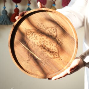 صحن (صينية) خشب - متوفر بـ 3 أحجام - كبير - Large